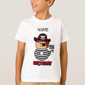 Gepersonaliseerde Pirate 8e verjaardag t-shirt