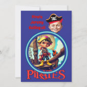 Gepersonaliseerde Pirate Boy op het Schip Kunstwer Kaart (Voorkant)
