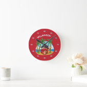 Gepersonaliseerde Pirate Hermit Crab Beach plezier Ronde Klok (Huis)