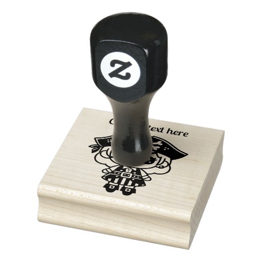 Gepersonaliseerde Pirate Meisje Rubberstempel (Stempel)