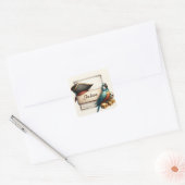 Gepersonaliseerde Pirate Parrot Sticker - Aangepas (Envelop)