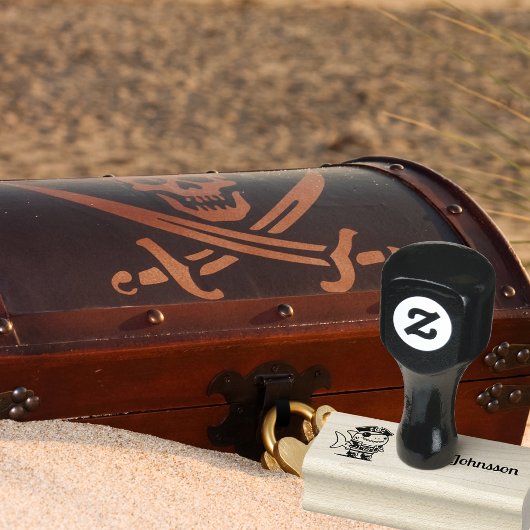 Gepersonaliseerde Pirate Shark Rubberstempel