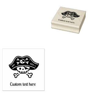 Gepersonaliseerde Pirate Skull Rubberstempel