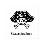 Gepersonaliseerde Pirate Skull Rubberstempel (Afrduk)
