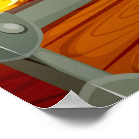 Gepersonaliseerde Pirate Verjaardag Party Banner F Poster (Hoek)