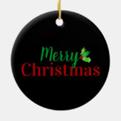 Gepersonaliseerde Pit Bull Kerstmis Keramisch Ornament (Achterkant)