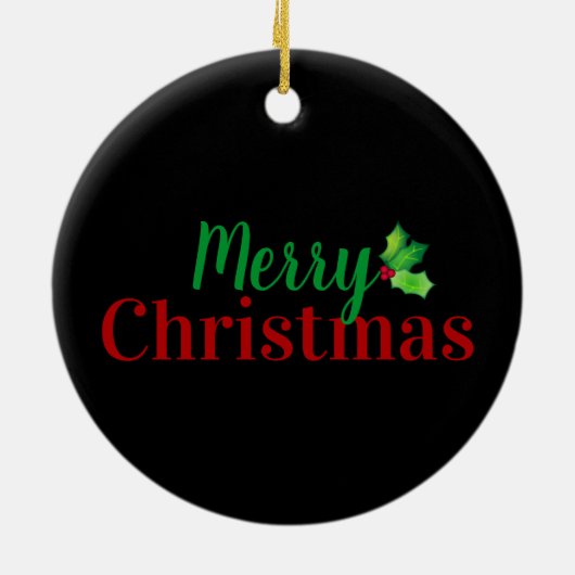 Gepersonaliseerde Pit Bull Kerstmis Keramisch Ornament (Achterkant)