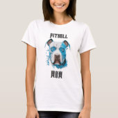 Gepersonaliseerde Pitbull Moeder T-shirt (Voorkant)