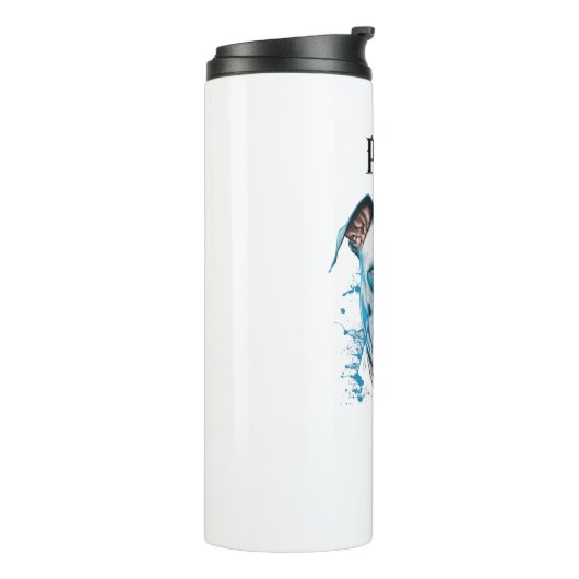 Gepersonaliseerde Pitbull Papa Thermosbeker (Gedraaid links)