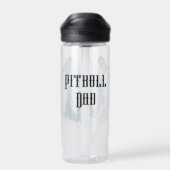 Gepersonaliseerde Pitbull Papa Waterfles (Achterkant)