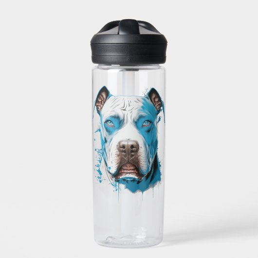 Gepersonaliseerde Pitbull Papa Waterfles (Voorkant)