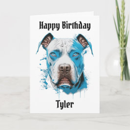 Gepersonaliseerde Pitbull Puns Gelukkige Verjaarda Kaart