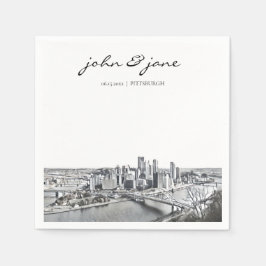 Gepersonaliseerde Pittsburgh Cocktail Napkin Servet