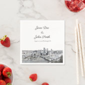 Gepersonaliseerde Pittsburgh Cocktail Napkin Servet (Insitu)