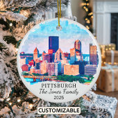Gepersonaliseerde Pittsburgh Ornament, Pennsylvani Keramisch Ornament