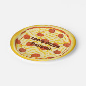 Gepersonaliseerde Pizza Parlor Pizzeria Party Papieren Bordje (Gekanteld)