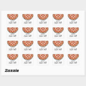 Gepersonaliseerde Pizza Party Verjaardag Stickers (Vel)
