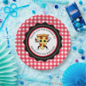Gepersonaliseerde Pizza Party Verjaardagspapier Bo Papieren Bordje (Feest)
