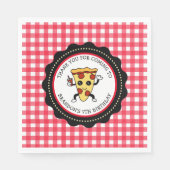 Gepersonaliseerde Pizza Party Verjaardagspapier Servet (Voorkant)