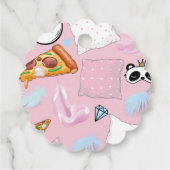 Gepersonaliseerde Pizza & Pyjama Slumber Party Bedankjes Labels (Achterkant)