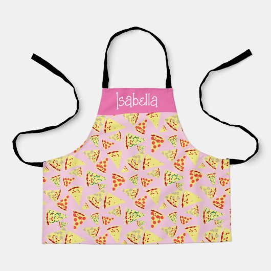 Gepersonaliseerde Pizza Slices Random Pattern Schort (Voorkant)