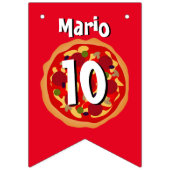 Gepersonaliseerde pizza Verjaardagsfeestje bunting Vlaggetjes (Derde vlag)