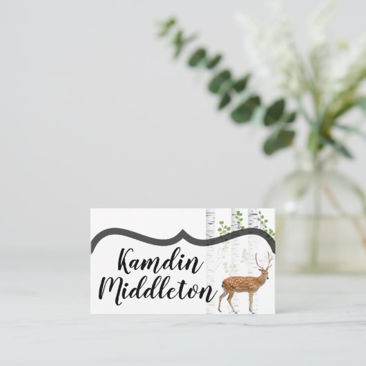 Gepersonaliseerde plaats kaarten Herten Doe Buck W Plaatskaartje (Staand voorkant)