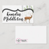 Gepersonaliseerde plaats kaarten Herten Doe Buck W Plaatskaartje (Voorkant / Achterkant)