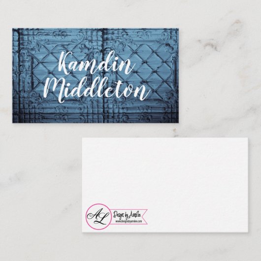 Gepersonaliseerde plaats kaarten rustieke Tin Pane Plaatskaartje (Voorkant / Achterkant)