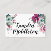 Gepersonaliseerde Plaats Kaarten Tropische Bloemen Plaatskaartje (Voorkant)