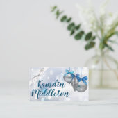 Gepersonaliseerde Plaatskaarten Ornamenten Sneeuwv Plaatskaartje (Staand voorkant)