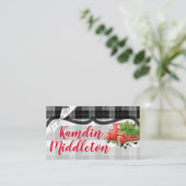 Gepersonaliseerde Plaatskaarten XMAS Truck Christm Plaatskaartje (Staand voorkant)