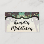 Gepersonaliseerde Place Cards Beach Sunset Palm Tr Plaatskaartje (Voorkant)