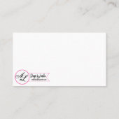 Gepersonaliseerde Place Cards Lavendel Hibiscus op Plaatskaartje (Achterkant)