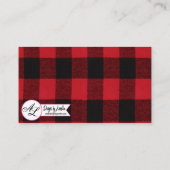 Gepersonaliseerde Place Cards Red Buffalo Plaid Be Plaatskaartje (Achterkant)
