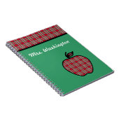 Gepersonaliseerde Plaid Apple Notitieboek (Rechterzijde)