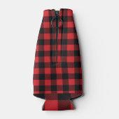 Gepersonaliseerde Plaid Christmas Flesjeskoeler (Achterkant)