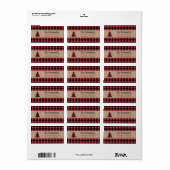 Gepersonaliseerde Plaid Christmas Return Address L Etiket (Full Sheet)