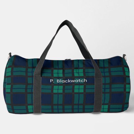 Gepersonaliseerde Plaid Clan Blackwatch Custom Tar Plunjezak (Voorkant)