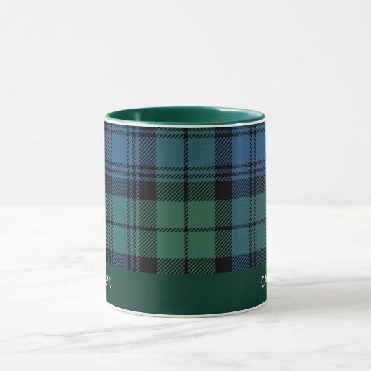 Gepersonaliseerde Plaid Clan Campbell Tartan Koffi Mok (Midden)