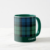 Gepersonaliseerde Plaid Clan Campbell Tartan Koffi Mok (Voorkant rechts)