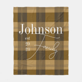 Gepersonaliseerde Plaid familienaam Fleece Deken