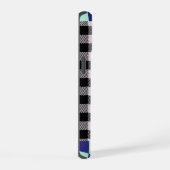 Gepersonaliseerde Plaid Gingham iPhone 15 Case (Rechterkant)