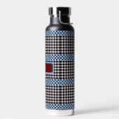 Gepersonaliseerde Plaid Gingham Waterfles (Links)