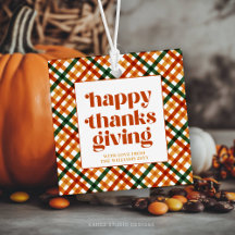 Gepersonaliseerde Plaid Happy Thanksgiving Gift