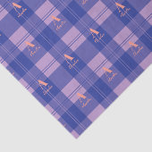 Gepersonaliseerde Plaid Paarse Monogram Patroon Tissuepapier (Detail)