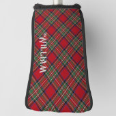 Gepersonaliseerde Plaid Red en Green Stewart Tarta Golfheadcover (Draai 90)