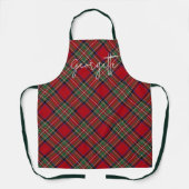 Gepersonaliseerde Plaid Red Green Rustic Stewart T Schort (Voorkant)