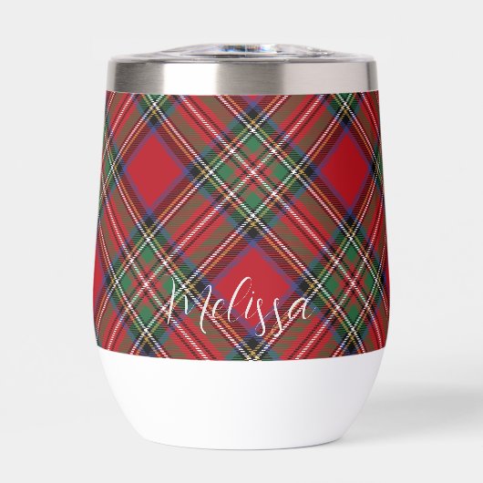 Gepersonaliseerde Plaid Rode Groene Clan Stewart T (Voorkant)