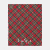 Gepersonaliseerde Plaid Rustic Classic Stewart Tar Fleece Deken (Voorkant)